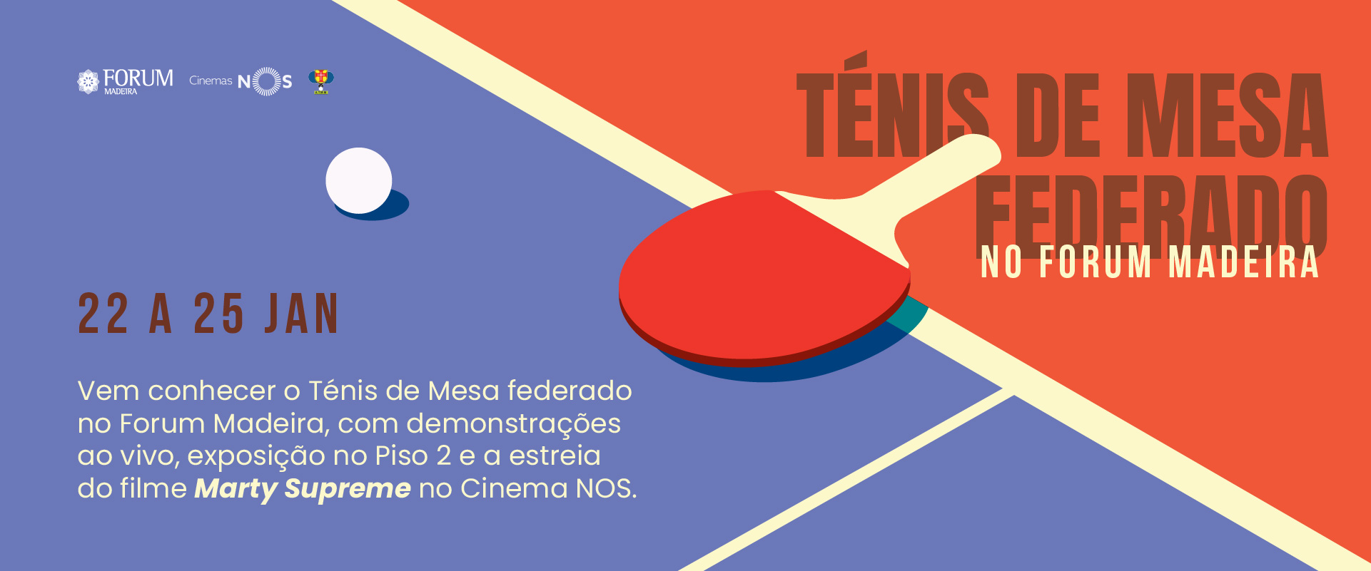 Ténis de Mesa Madeira no Forum Madeira, no Funchal, em Janeiro de 2026